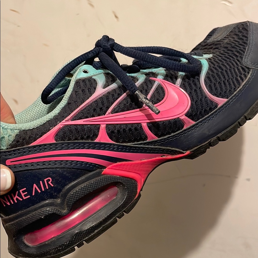 Nike Navy and Pink Air Sneakers with Breathable Mesh